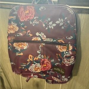 Matilda Jane Floral Backpack and Wallet Set Burgundy Rose Print